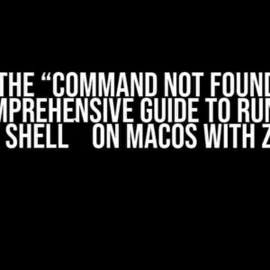 Solving the “Command Not Found” Error: A Comprehensive Guide to Running `poetry shell` on MacOS with ZSH Shell